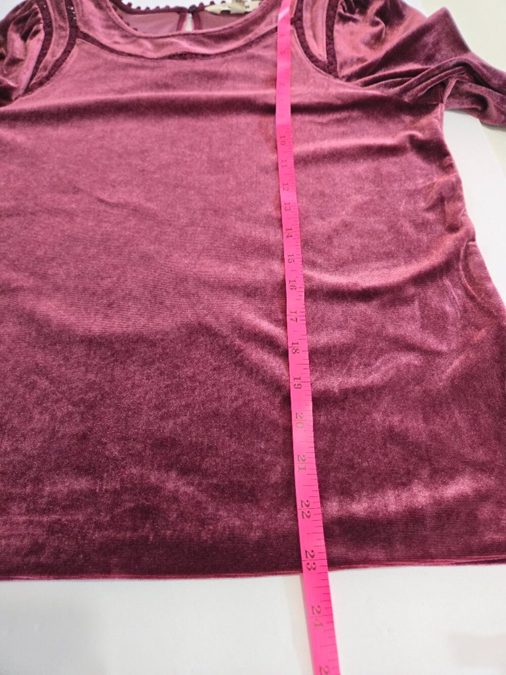 Boden Purple Mila Velvet Long Sleeve Top Purple/Plum size 6 - Picture 13 of 16